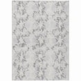 thumbnail image 1 of HomeRoots 614189 9 x 12 ft. Silver & Ivory Abstract Washable Indoor & Outdoor Rectangle Area Rug, 1 of 1