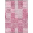 thumbnail image 1 of HomeRoots 581663 9 x 12 ft. Striped Washable Indoor & Outdoor Rectangle Area Rug, Pink & Blush, 1 of 1