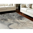 thumbnail image 1 of HomeRoots 555918 9 x 13 ft. Abstract Rectangle Area Rug, Gray, Black & Ivory, 1 of 1