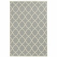 thumbnail image 1 of HomeRoots  9 x 13 ft. Gray Geometric Stain Resistant Indoor & Outdoor Rectangle Area Rug - Gray and Ivory - 9 x 13 ft., 1 of 1