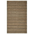 thumbnail image 1 of HomeRoots  9 x 13 ft. Intricate Striped Rectangle Area Rug - Tan & Black, 1 of 1