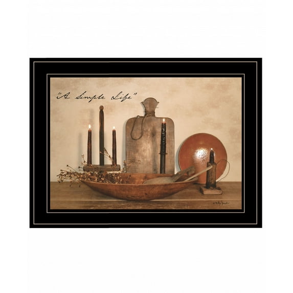 A Simple Life 3 Black Framed Print Wall Art