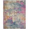thumbnail image 1 of HomeRoots  Abstract Rectangle Area Rug Ivory & Multi Color - 8 x 10 in., 1 of 1