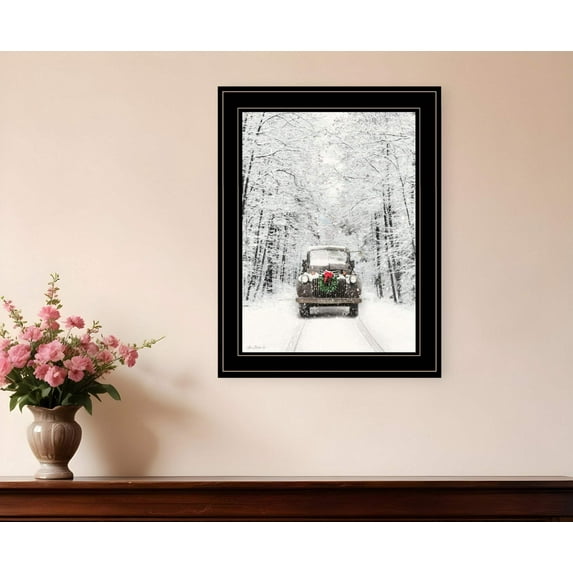 Antique Christmas 2 Black Framed Print Wall Art