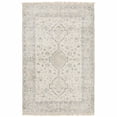thumbnail image 1 of 5' X 8' Beige And Charcoal Oriental Hand Loomed Stain Resistant Area Rug With Fringe, 1 of 5