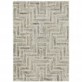 thumbnail image 1 of HomeRoots Beige Brown Pale And Charcoal Geometric Power Loom Stain Resistant Area Rug, 1 of 10