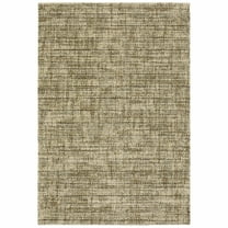 5' X 8' Beige Brown Tan And Blue Green Abstract Power Loom Stain Resistant Area Rug
