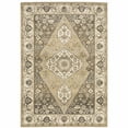 thumbnail image 1 of 10' X 13' Beige Grey Tan And Charcoal Oriental Power Loom Stain Resistant Area Rug, 1 of 5