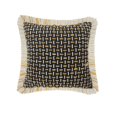 thumbnail image 1 of 20" X 20" Black Gold And White Polyester And Cotton Blend Geometric Zippered Pillow, 1 of 10