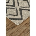 thumbnail image 1 of 4' X 6' Black Gray And Taupe Wool Geometric Tufted Handmade Stain Resistant Area Rug, 1 of 5