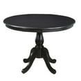 thumbnail image 1 of HomeRoots Black Rounded Solid Manufactured Wood And Solid Wood Pedestal Base Dining Table, 1 of 6