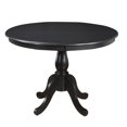 thumbnail image 1 of 42" Antique Black Round Turned Pedestal Base Wood Dining Table, 1 of 3