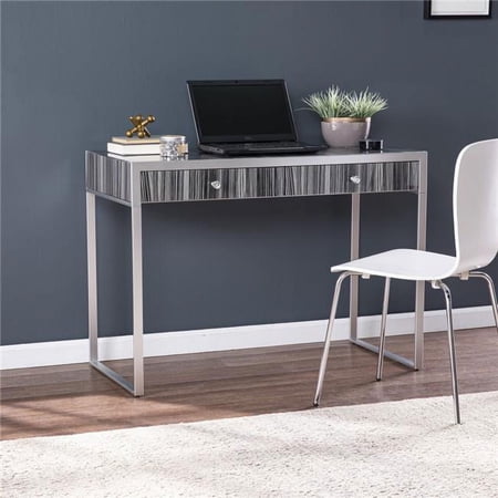 HomeRoots Black & Silver Writing Desk