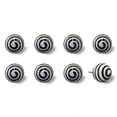 thumbnail image 1 of HomeRoots 544431 Black & White Ceramic & Metal Drawer Pull Knobs - Set of 8, 1 of 1
