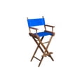 thumbnail image 1 of Blue And Brown Solid Wood Director Chair, 1 of 3