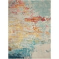 thumbnail image 1 of 5' X 7' Sealife Abstract Power Loom Non Skid Area Rug, 1 of 6