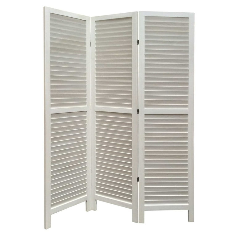 Blue Finish Wood Shutter 3 Panel Room Divider Screen Blue Finish Wood Shutter 3 Panel Room Divider Screen
