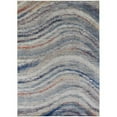 thumbnail image 1 of HomeRoots  Blue Gray & Orange Abstract Power Loom Stain Resistant Rectangle Area Rug, 1 of 1
