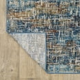 thumbnail image 1 of 8' X 10' Blue Teal Gold Rust And Beige Abstract Power Loom Stain Resistant Area Rug, 1 of 5