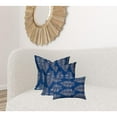 thumbnail image 1 of HomeRoots Blue, White Enveloped Coastal Throw Indoor Outdoor Pillow, 1 of 7