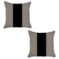 thumbnail image 1 of HomeRoots 471769 3.58 x 18 x 18 in. Brown & Black Houndstooth Zippered Handmade Polyester Throw Pillow - Set of 2, 1 of 5