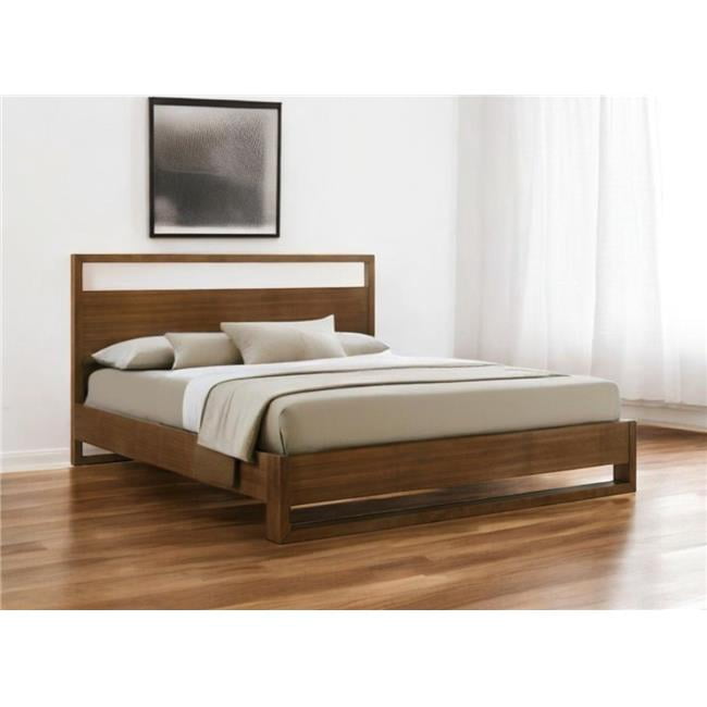 HomeRoots 486236 Brown Wood King Size Bed Frame