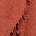 thumbnail image 1 of Burnt Orange Knitted 100% Cotton Throw Blanket, 1 of 5