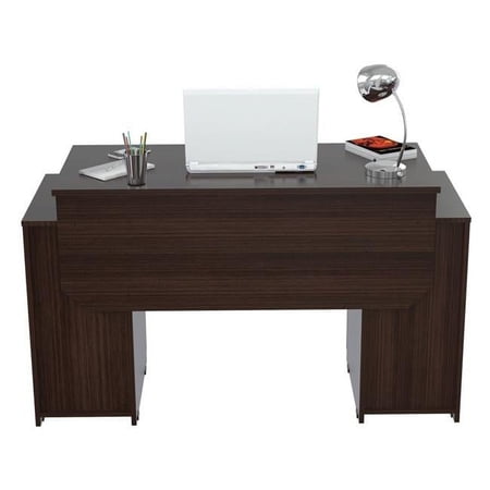HomeRoots Computer Desk with Four Drawers - Melamine & Engineered wood