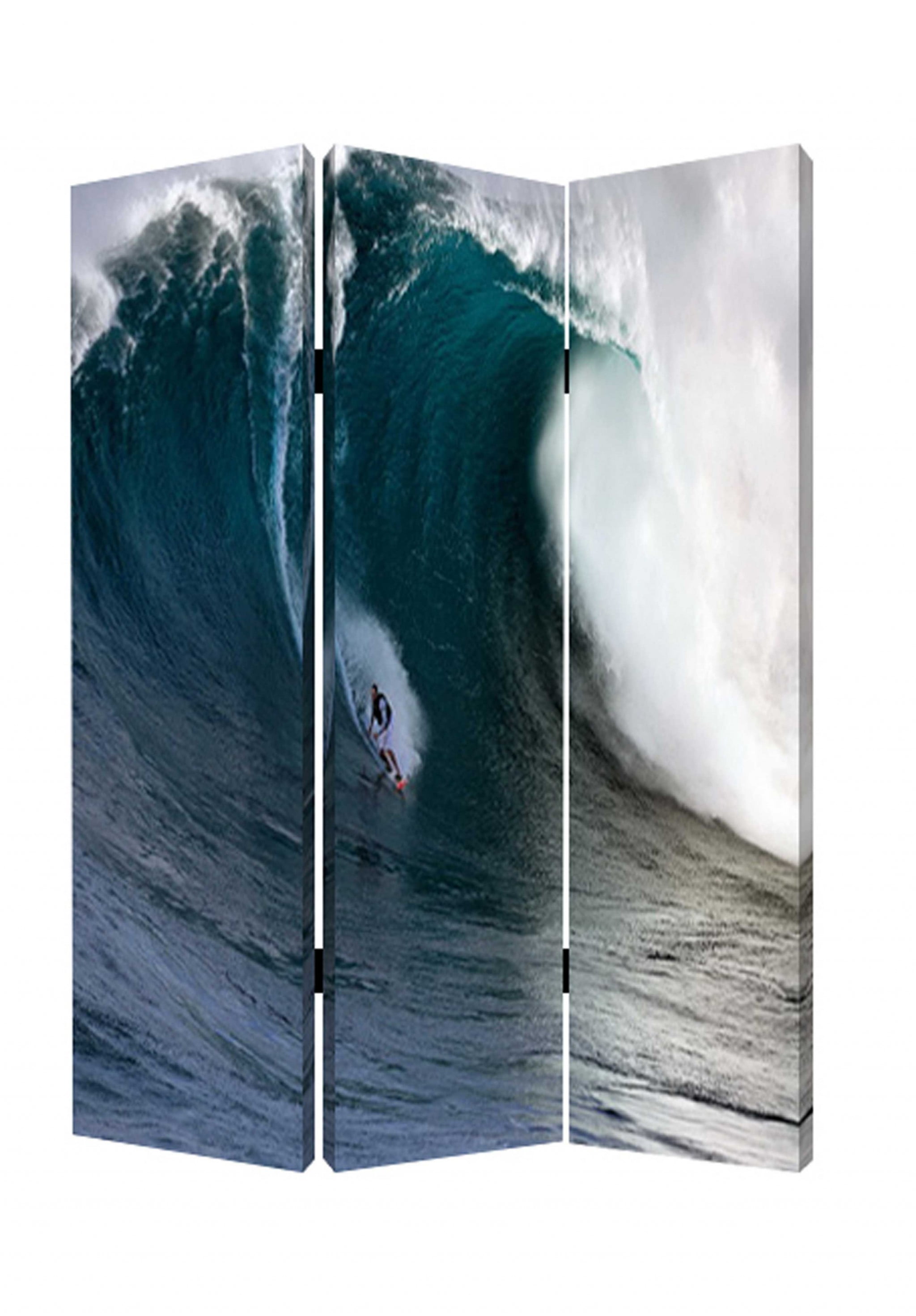 48 X 72 Multi Color Wood Canvas Wave Screen 48 X 72 Multi Color Wood Canvas Wave Screen