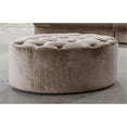 thumbnail image 1 of 16.5" MDF and Velour Ottoman Tufted with Artificial Crystals, 1 of 3
