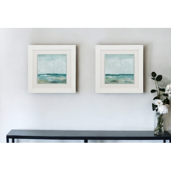 HomeRoots 19" X 19" White Frame Cape Cod (Set of 2) 365263-White