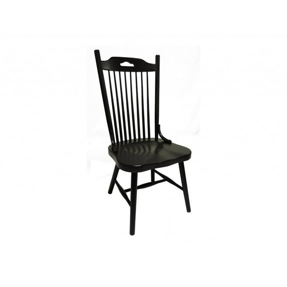 21" X 23.625" X 42" Black Hardwood Side Chair