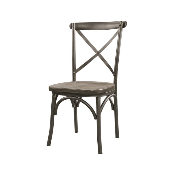 24" X 20" X 37" 2pc Gray Oak And Sandy Gray Side Chair