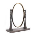 thumbnail image 1 of HomeRoots Decor 295569 17.7 x 15 x 6.3 in. Circle Mirror with Stand Black & Gold, 1 of 1