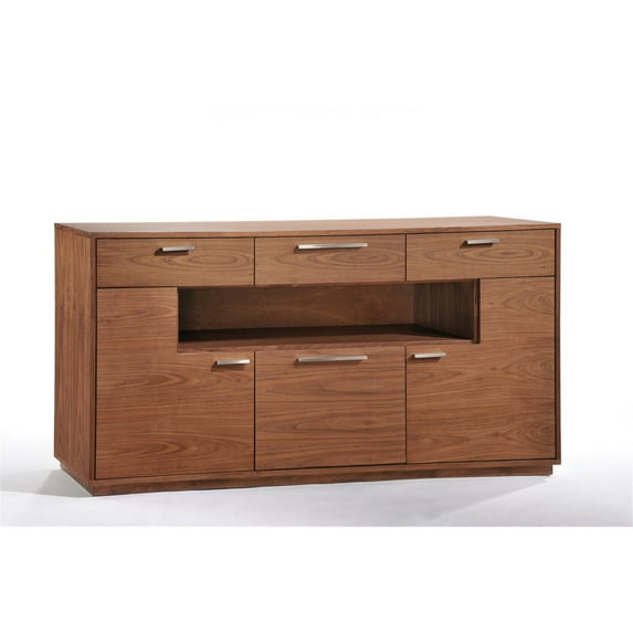 Contemporary Walnut Buffet