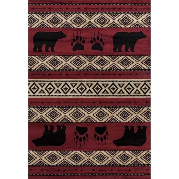 HomeRoots Decor 371888 22 x 36 in. Red Polypropylene Mat Rug