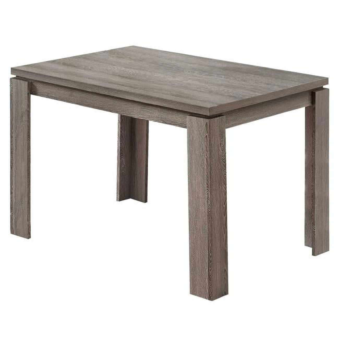 Modern Farmhouse 48" Dark Taupe Thick Paneled Dining Table