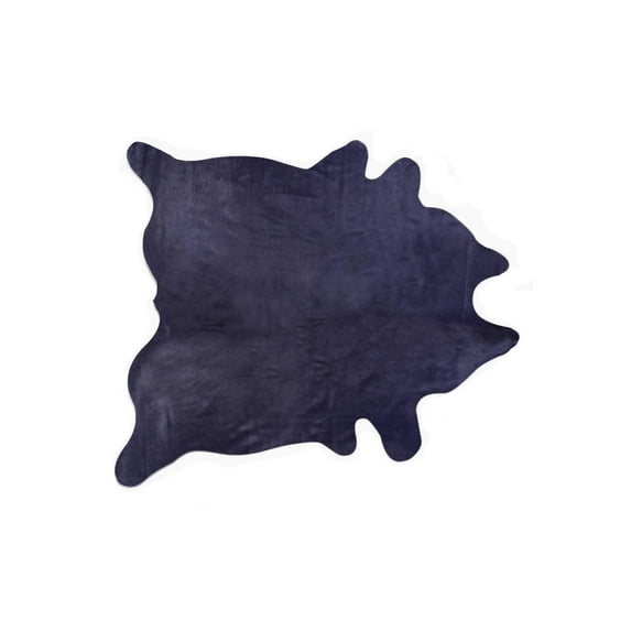 HomeRoots Decor 5-inch x 7-inch Navy Modern/Cowhide Contemporary - Area Rugs