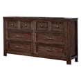 thumbnail image 1 of 6 Drawer Transitional Wooden Dresser with Molded Trim Brown, 1 of 3