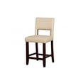 thumbnail image 1 of Contemporary Style Wooden Counter Stool with Footrails,Cream and Brown, 1 of 1