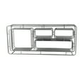 thumbnail image 1 of HomeRoots Decor Industrial Style Metal Wall Shelf with 4 Spacious Cubbies, Silver, 1 of 9