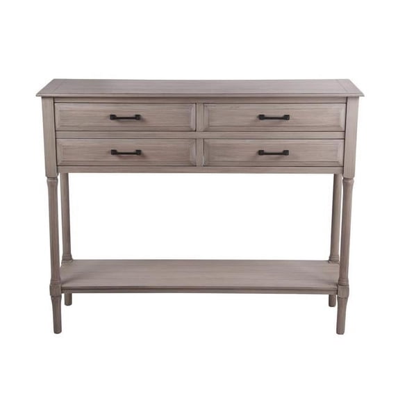 HomeRoots Decor Wooden Sideboard with 4 Spacious Drawers and 1 Open Shelf, Brown
