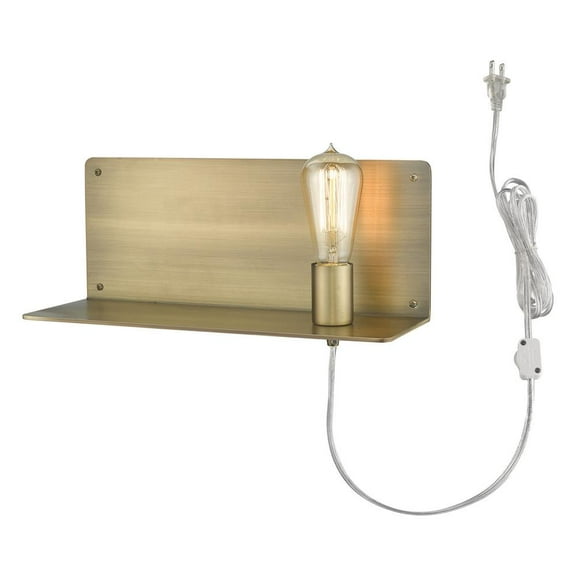 HomeRoots Dull Gold Shelf Wall Light