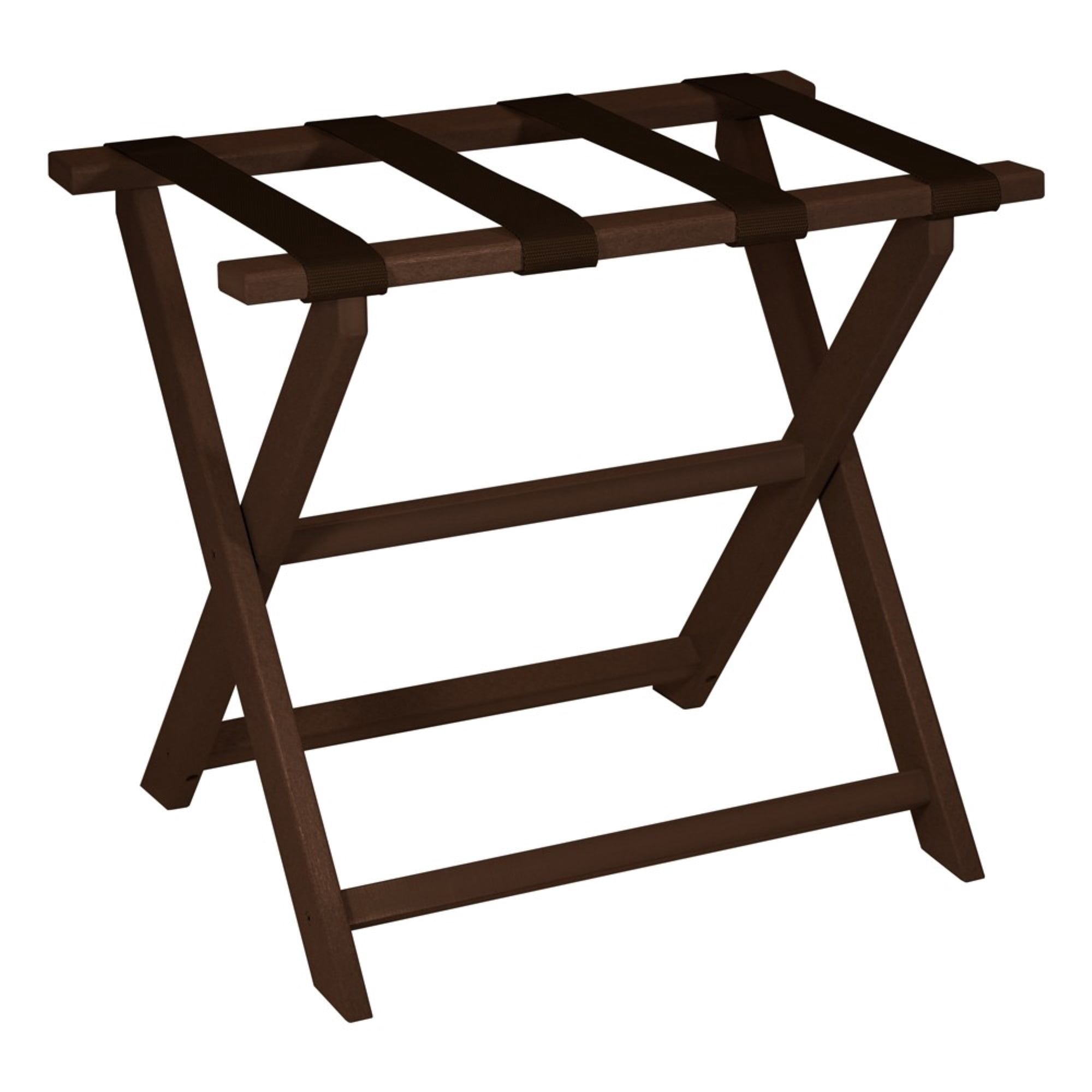 HomeRoots 383083 Earth Friendly Brown Folding Luggage Rack with Brown ...