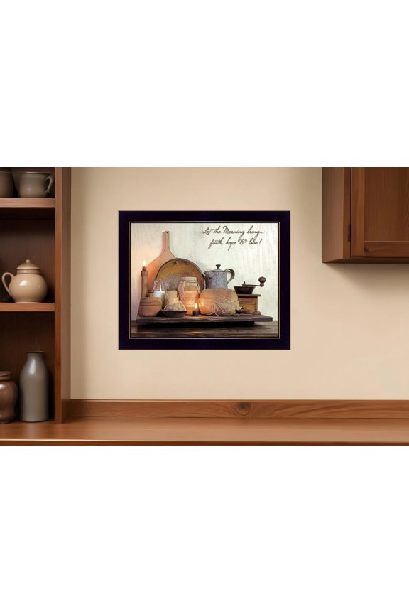 Faith Hope And Love 1 Black Framed Print Wall Art