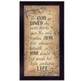 thumbnail image 1 of For God So Loved Black Framed Print Wall Art, 1 of 3