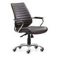 thumbnail image 1 of HomeRoots Furniture 248966 37.5-40.5 x 25 x 23.5 in. Leatherette Chromed Steel Low Back Office Chair, 1 of 2