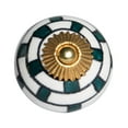 thumbnail image 1 of 1.5" X 1.5" X 1.5" White Teal And Gold  Knobs 12 Pack, 1 of 2