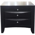 thumbnail image 1 of HomeRoots Furniture Nightstand, - Rubber Wood, Tropical Woo Black, 1 of 5