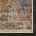 thumbnail image 1 of 8' X 10' Gray Beige Blue And Yellow Abstract Power Loom Distressed Stain Resistant Area Rug, 1 of 3